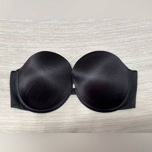 Victoria’s Secret black strapless bra, size 36D